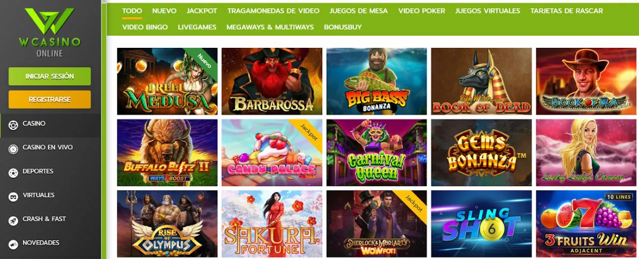 Casi 20 mil juegos en WCasino casinos online Perú wcasino